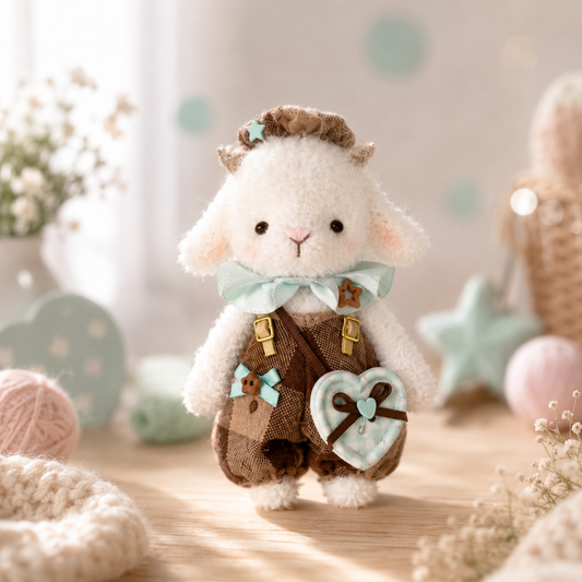 Chenille Stem Lamb Figurine with Heart Gift – The Little Sweetheart