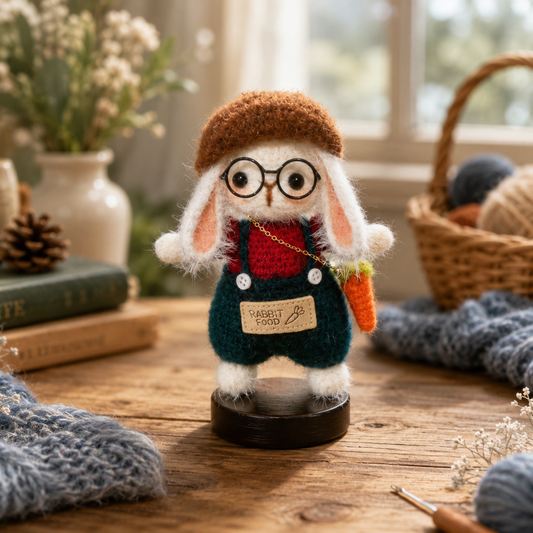 Crochet Bunny Doll with Carrot Bag – The Carrot Keeper